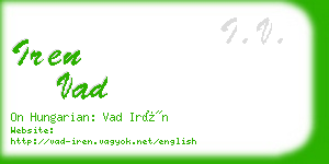 iren vad business card